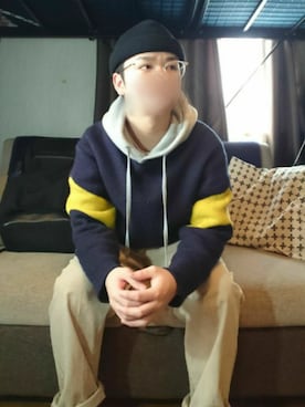 「Time is on（タイムイズオン）のアイテム（パンツ）」を使った、youさん（メンズ・162cm）の秋コーディネート