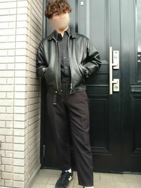 「Time is on（タイムイズオン）のアイテム（その他アウター）」を使った、youさん（メンズ・162cm）の秋コーディネート
