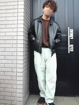 「Time is on（タイムイズオン）のアイテム（その他アウター）」を使った、youさん（メンズ・162cm）の秋コーディネート