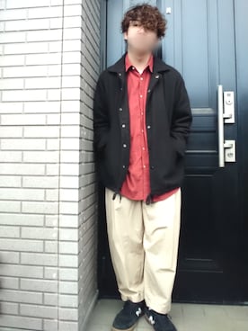「Time is on（タイムイズオン）のアイテム（ジャケット/アウター）」を使った、youさん（メンズ・162cm）の秋コーディネート