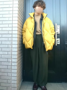 「Time is on（タイムイズオン）のアイテム（その他アウター）」を使った、youさん（メンズ・162cm）の冬コーディネート