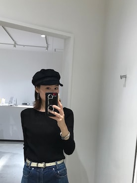 「Odds（オッズ）のアイテム（帽子）」を使った、もりしさん（レディース・167cm）の秋コーディネート