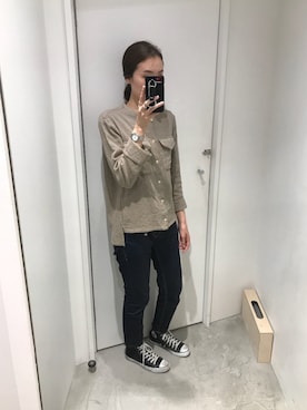 「Leyiris（レイイリス）のアイテム」を使った、もりしさん（レディース・167cm）の秋コーディネート