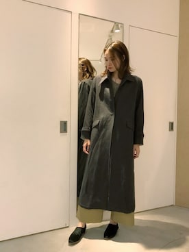 「note et silence （ノートエシロンス）のアイテム（チノパンツ）」を使った、もりしさん（レディース・167cm）の秋コーディネート