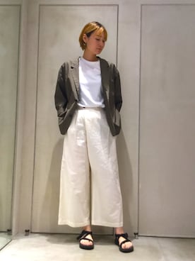 「note et silence （ノートエシロンス）のアイテム（ジャケット/アウター）」を使った、もりしさん（レディース・167cm）の秋コーディネート