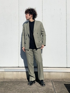 「#チェック」｜伊藤弘泰さん（メンズ・168cm）の冬コーディネート