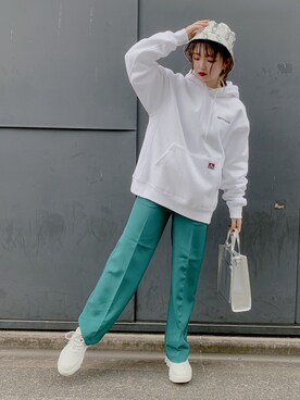 「WEGO（ウィゴー）のアイテム（その他パンツ、グリーン系）」を使った、_aoiさん（レディース・152cm）の春コーディネート