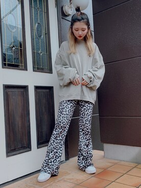 「GRL（グレイル）のアイテム（その他パンツ、ベージュ系）」を使った、_aoiさん（レディース・152cm）の春コーディネート