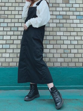 「WEGO（ウィゴー）のアイテム（オールインワン・サロペット、ブラック系）」を使った、_aoiさん（レディース・152cm）の夏コーディネート