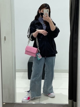 「Bershka（ベルシュカ）のアイテム（バッグ、ピンク系）」を使った、_aoiさん（レディース・152cm）の春コーディネート