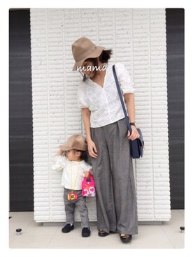「TORY BURCH（トリーバーチ）のアイテム」を使った、rinrinnonnonさん（キッズ・80cm）の秋コーディネート