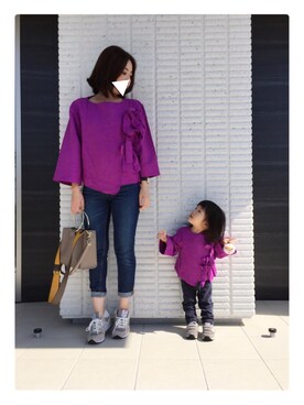 「Lien（リアン）のアイテム」を使った、rinrinnonnonさん（キッズ・80cm）の秋コーディネート