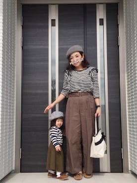 「PLST（プラステ）のアイテム」を使った、rinrinnonnonさん（キッズ・80cm）の秋コーディネート