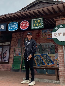 「AAPE BY A BATHING APE（エーエイプバイアベイシングエイプ）のアイテム（ジャケット/アウター）」を使った、🐿️さん（メンズ・169cm）の春コーディネート