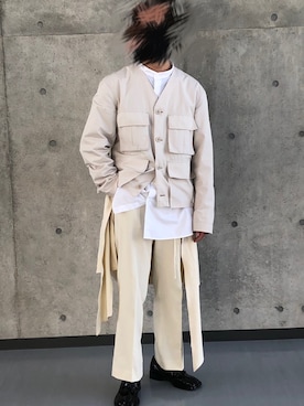 「LEMAIRE（ルメール）のアイテム（ジャケット/アウター）」を使った、shigemori ryoさん（メンズ・164cm）の春コーディネート