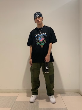 「XLARGE（エクストララージ）のアイテム（財布/小物）」を使った、菅原省吾さん（メンズ・172cm）の春コーディネート