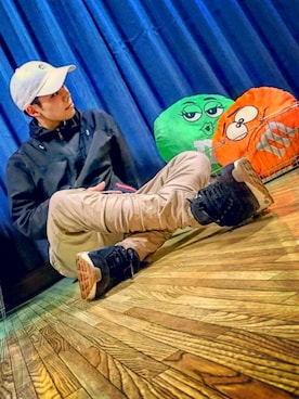 「PRADA（プラダ）のアイテム（ナイロンジャケット）」を使った、ざわさん（メンズ・165cm）の秋コーディネート