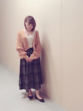 「マスタードイエロー」｜kaedeさん（レディース・154cm）の秋コーディネート