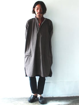 「アイテム（チノパンツ）」を使った、しまださん（メンズ・174cm）の夏コーディネート