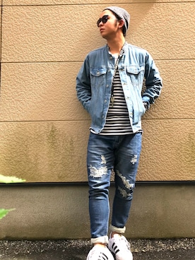 「Saturdays NYC（サタデーズ ニューヨークシティ ）のアイテム（ニットキャップ/ビーニー）」を使った、Taku_13さん（メンズ・170cm）の秋コーディネート