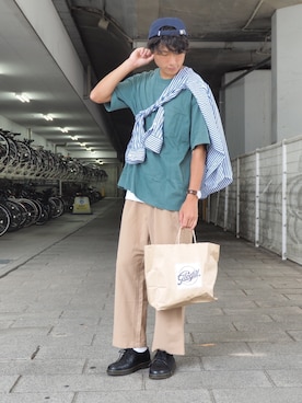 「FILA（フィラ）のアイテム（キャップ）」を使った、DAIさん（メンズ・178cm）の夏コーディネート