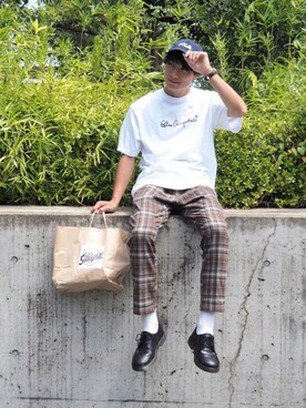 「FILA（フィラ）のアイテム（キャップ）」を使った、DAIさん（メンズ・178cm）の夏コーディネート