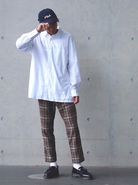 「FILA（フィラ）のアイテム（キャップ）」を使った、DAIさん（メンズ・178cm）の秋コーディネート