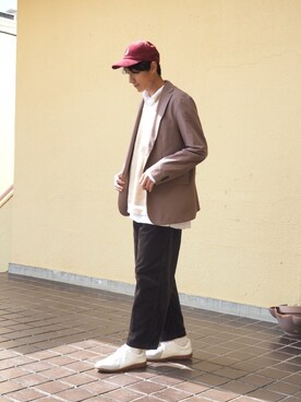 「BASQUE magenta（バスクマゼンタ）のアイテム（ベスト）」を使った、DAIさん（メンズ・178cm）の秋コーディネート