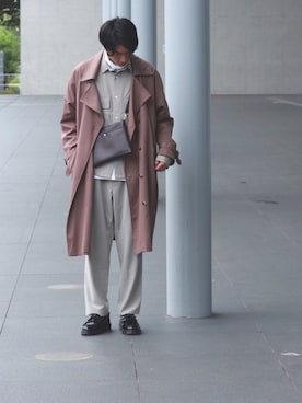 「マーチン」｜「アイテム（トレンチコート）」を使った、DAIさん（メンズ・178cm）の秋コーディネート