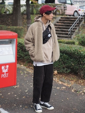 「キヤップ」｜「アイテム（その他）」を使った、DAIさん（メンズ・178cm）の秋コーディネート