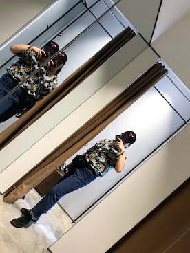 「NBA（エヌビーエー）のアイテム（帽子）」を使った、小飞侠耶iさん（レディース・160cm）の夏コーディネート