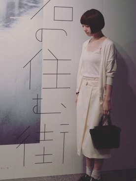 「ラップスカート」｜「アイテム（キャミソール）」を使った、 シ ノ ☽さん（レディース・161cm）の春コーディネート