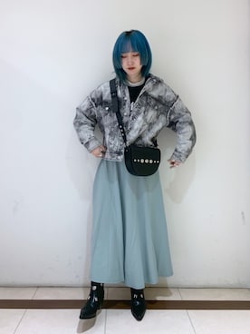 「メロートップス」｜「アイテム（ブーツ）」を使った、KUMiさん（レディース・159cm）の冬コーディネート