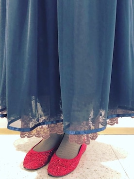 「DHOLIC（ディーホリック）のアイテム（バレエシューズ）」を使った、かなぴさん（レディース・162cm）の冬コーディネート