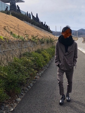 「SHAREEF（シャリーフ）のアイテム（レッグウェア）」を使った、tetsuさん（メンズ・172cm）の冬コーディネート