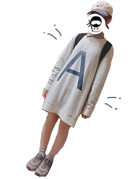 「シャツ×スウェット」｜「アイテム（その他）」を使った、光さん（レディース・151cm）の秋コーディネート