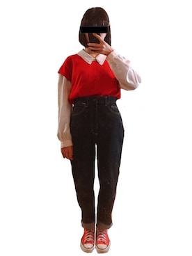 「ハイウエストストレートジーンズ」｜光さん（レディース・151cm）の春コーディネート