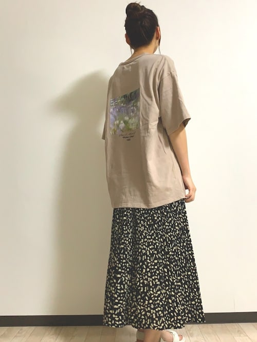 セール】【低身長さん向け】レオパードプリーツスカート《U150サイズ