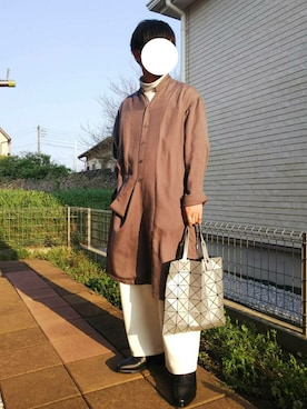 「ロングカーディガン」｜「アイテム（その他アウター）」を使った、ゆずさん（メンズ・169cm）の春コーディネート