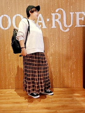 「USAコットン」｜「アイテム（キャップ）」を使った、reimamaさん（レディース・169cm）の秋コーディネート