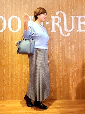 「毛玉になりにくいニット」｜reimamaさん（レディース・169cm）の秋コーディネート