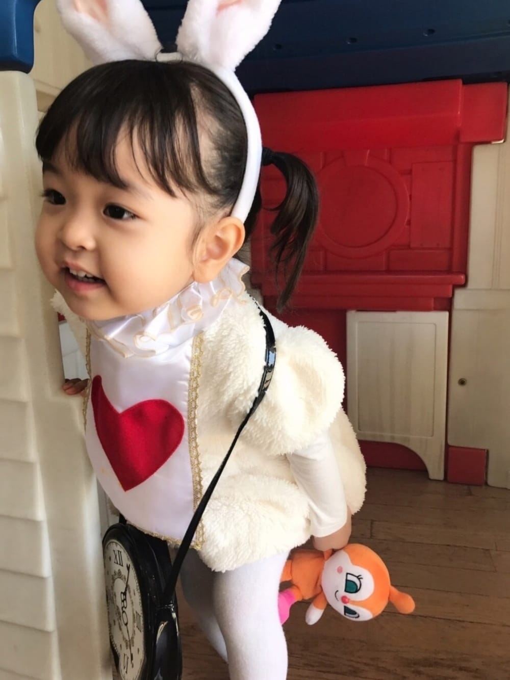 「wearhalloween2017、ハロウィン、おんなのこ、仮装、3歳、キッズコーデ、キッズファッション、うさぎ、ふしぎの国のアリス、アリス」｜「楽天で購入❤️のアイテム（その他、その他）」を使った、ayatyannさん（キッズ・90cm）の秋コーディネートの1枚目の写真