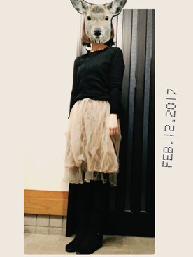 neneneさん（レディース・163cm）の冬コーディネート