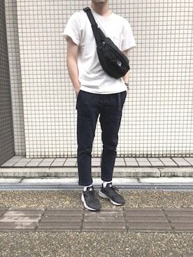 「Gramicci（グラミチ）のGRAMICCI/グラミチ 別注SLIM FATIGUE DENIM/別注スリムデニムファティーグ（デニムパンツ）」を使った、Takahasiさん（メンズ・178cm）の夏コーディネート