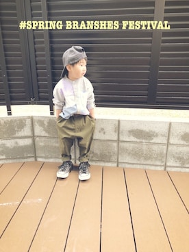 いさちゃんさん（キッズ・100cm）の春コーディネート