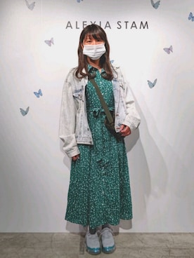 「blue」｜「アイテム（ワンピース）」を使った、mmさん（レディース・159cm）の春コーディネート