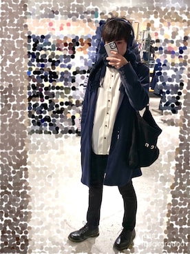 「improves（インプローブス）のアイテム（チノパンツ）」を使った、りんさん（メンズ・173cm）の冬コーディネート