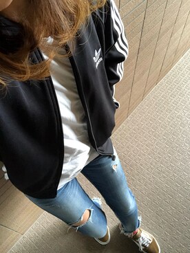 「SCOTCH & SODA（スコッチ アンド ソーダ）のアイテム（Tシャツ/カットソー）」を使った、miさん（レディース・156cm）の春コーディネート