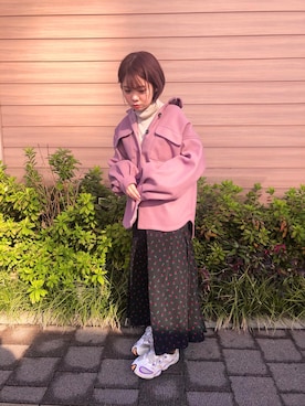 「Green　Parks（グリーンパークス）の・【ELENCARE DUE】 裏付CPOジャケット＊（その他アウター）」を使った、YUUKI   IWAISHIさん（レディース・147cm）の冬コーディネート