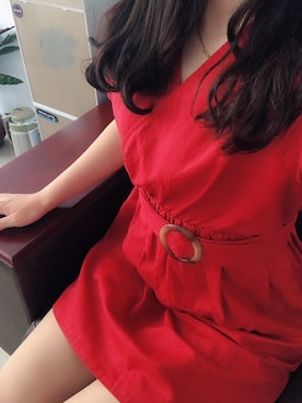 「Lui's（ルイス）のアイテム（アクセサリー）」を使った、卢小洁白さん（レディース・164cm）の夏コーディネート